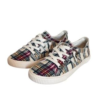 Malibu Blowfish Multicolor Plaid Women’s Sneakers Size 7.5